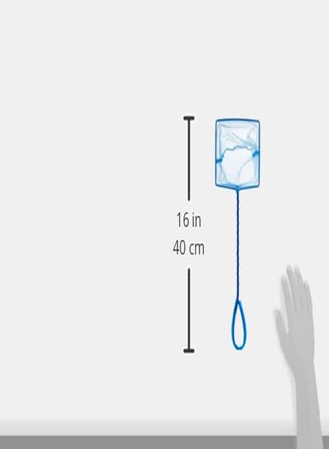 Marina 5-Inch Blue Fine Nylon Net with 10-Inch Handle, Aquarium Maintenance Tool, Blue, 11275 - Image 2